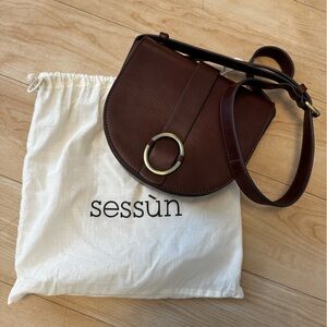 Brown leather Sessun purse